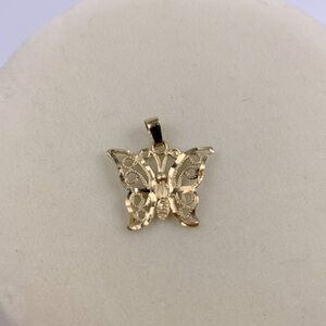 Gold Butterfly Charm 14K Stamped Gold Weight .75grams NEW